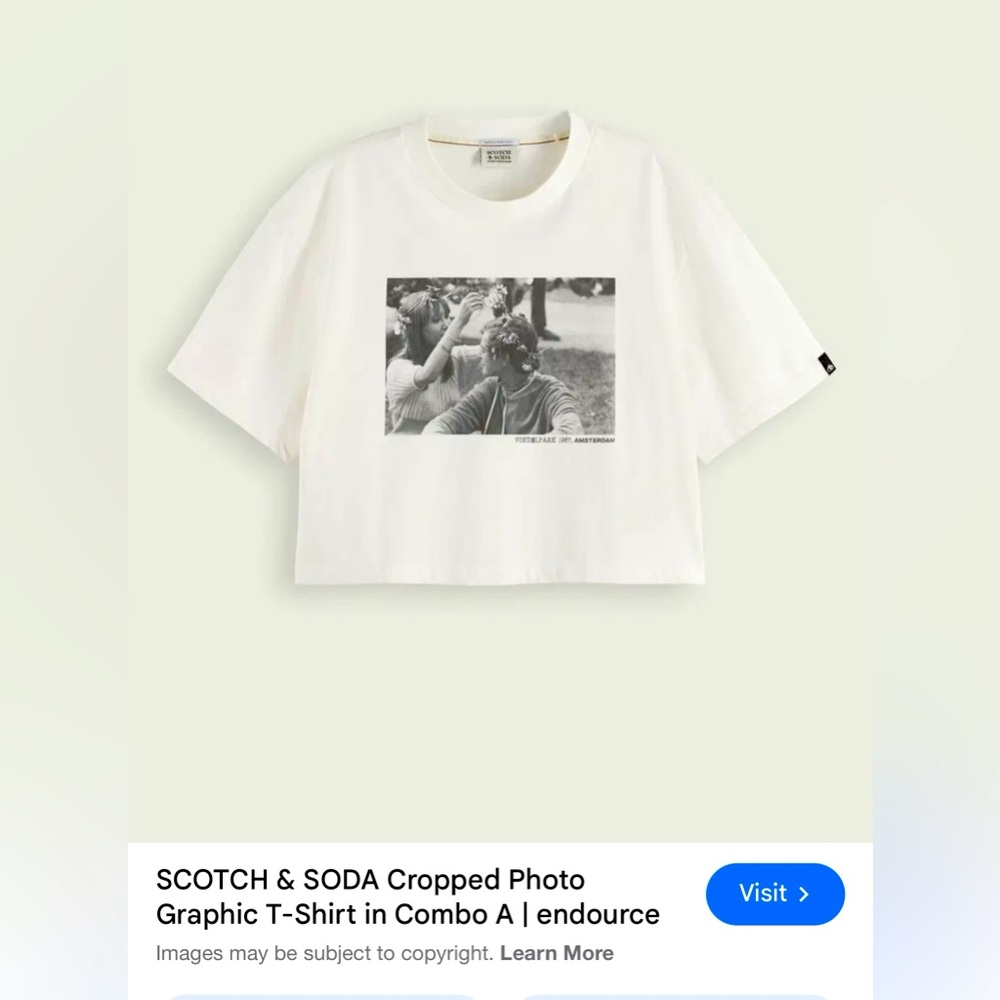 Scotch & Soda White Short Sleeve Graphic Tee